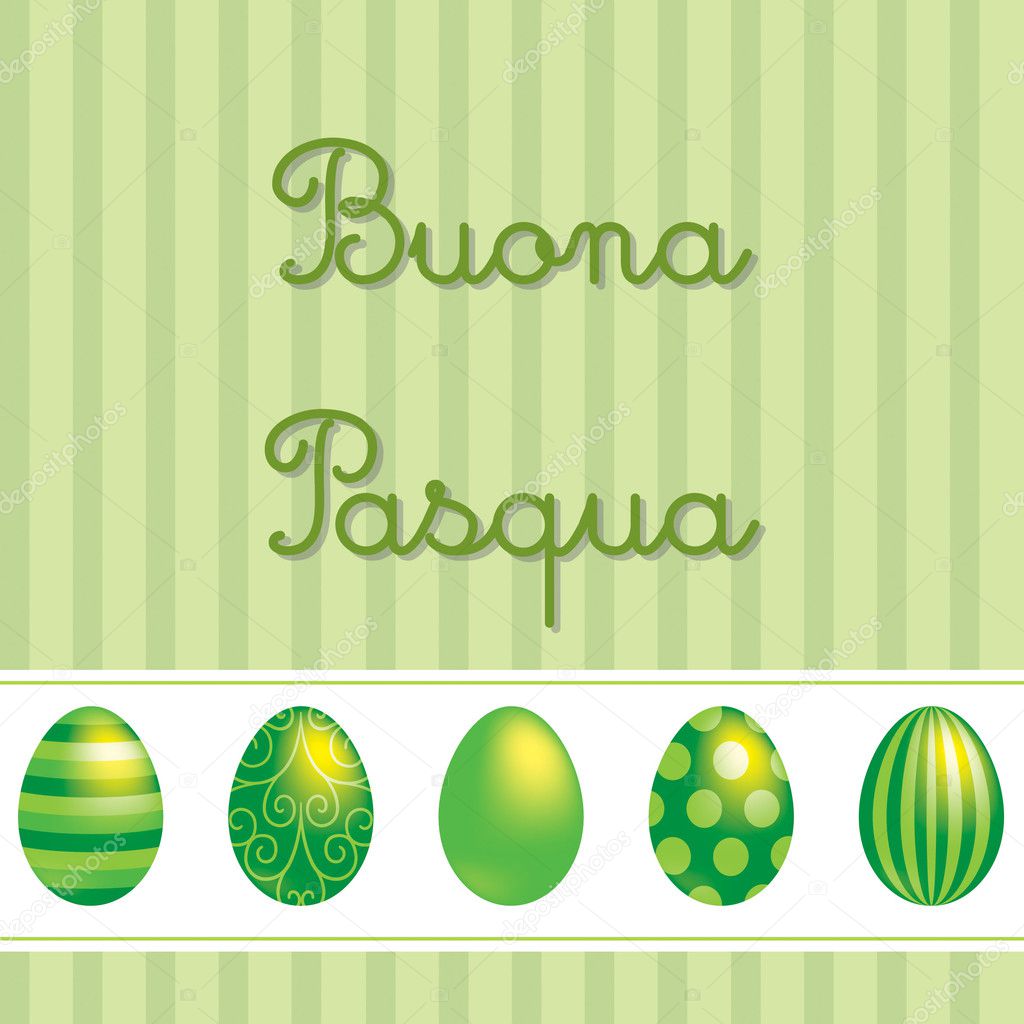 Italian vector Easter card design.