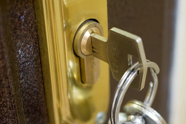 Home lock and key — Stockfoto