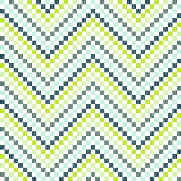 Zigzag patroon in groene kleur — Stockvector