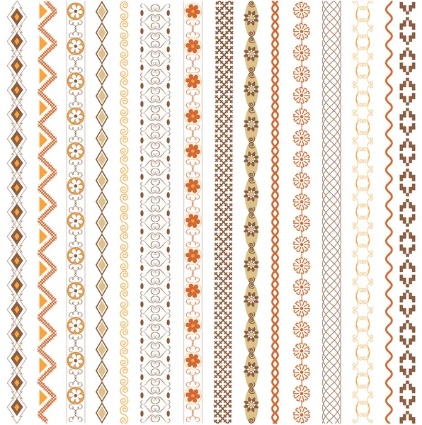 Various motifs colored — Stock Vector