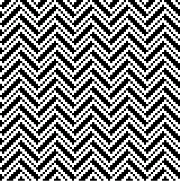 Zigzag padrão em preto e branco — Vetor de Stock