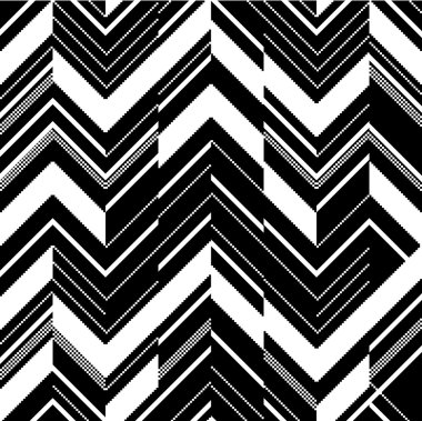 Pattern in zigzag - black and white