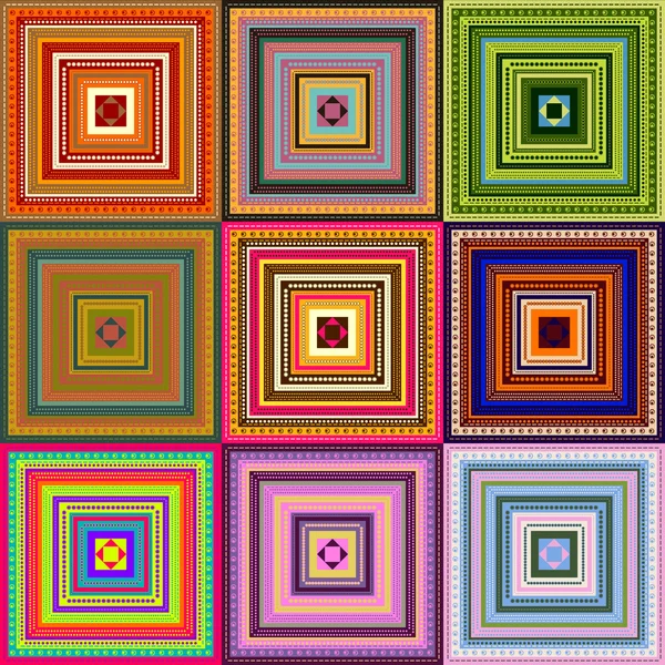 Dywan - kolorowy wzór — Wektor stockowy