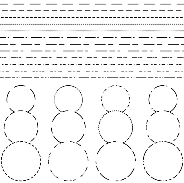 Ligne pointillée pour la coupe — Image vectorielle