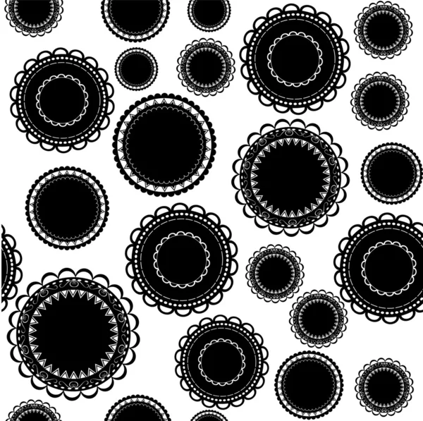 Ornamental background - black and white — Stock Vector
