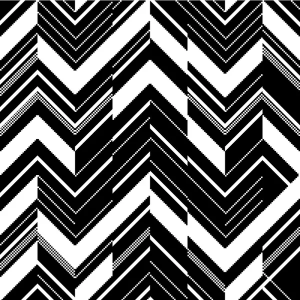 Patrón en zigzag - blanco y negro — Archivo Imágenes Vectoriales