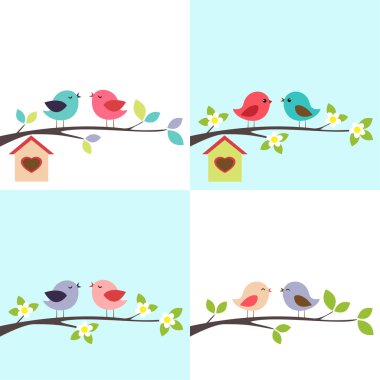 couple of birds clipart