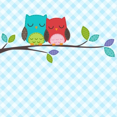 couple of owls clipart