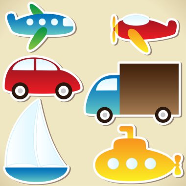 Transport set clipart