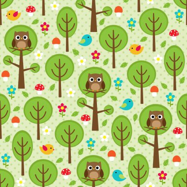 Forest seamless clipart