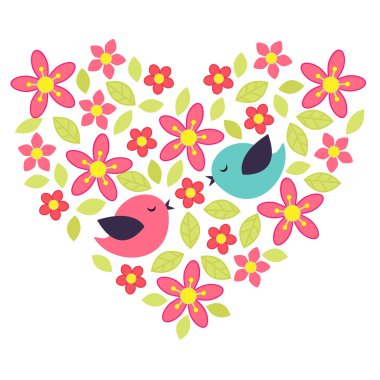 Flower heart clipart