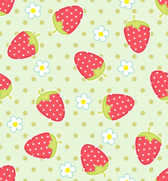 Strawberry pattern — Stock Vector