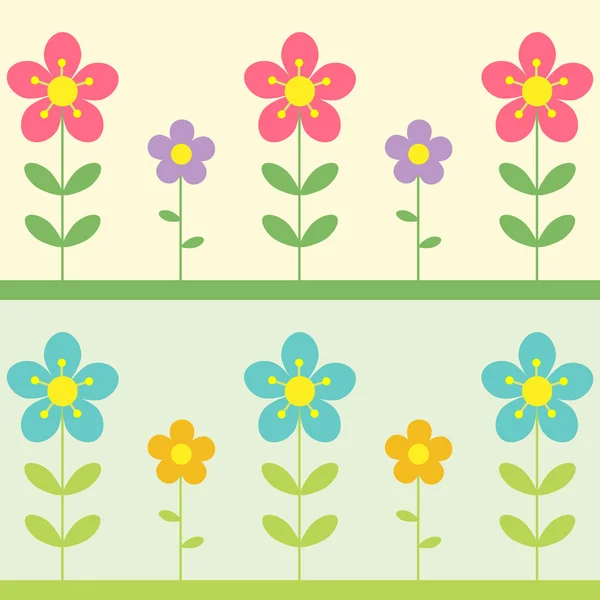 Zwei Blumen Hintergrund — Stockvektor
