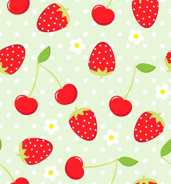 Strawberry mönster — Stock vektor