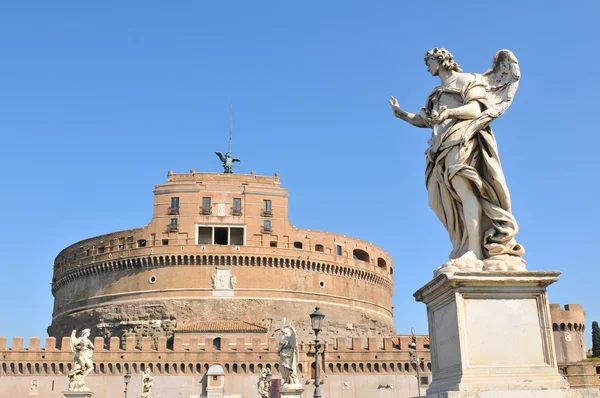 stock image Sant Angelo castle in Rome, Italy