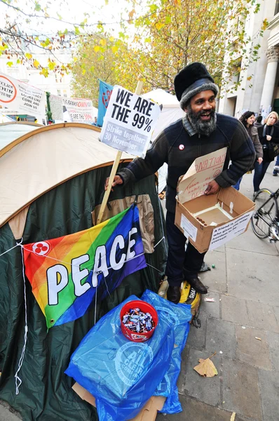 Demonstranten in London — Stockfoto
