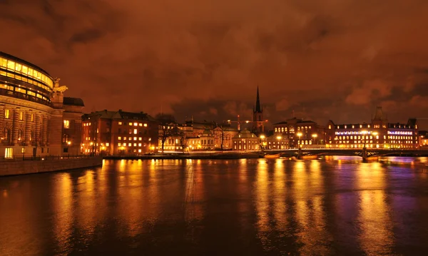 Stockholm bei Nacht — Stockfoto