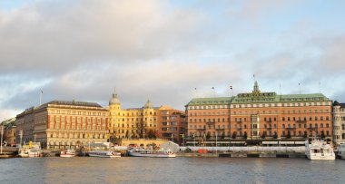 gün batımında Stockholm