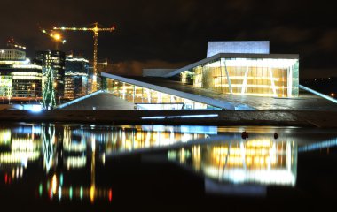 Oslo by night clipart