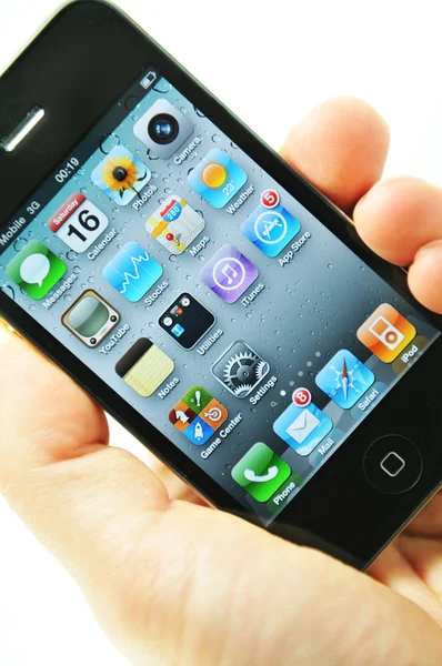 Приложения на iPhone 4 — стоковое фото