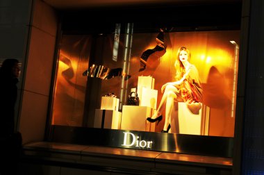 Dior shop in Ginza, Tokyo clipart