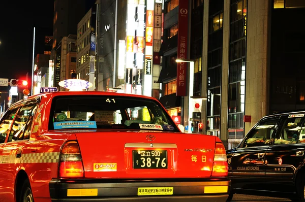 Rotes Taxi — Stockfoto