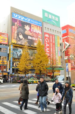 Shopping in Akihabara clipart