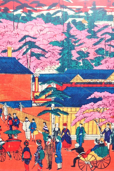 Malarstwo japońskie — Zdjęcie stockowe