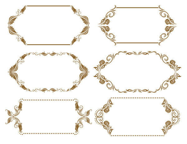 Set of ornate vector frames
