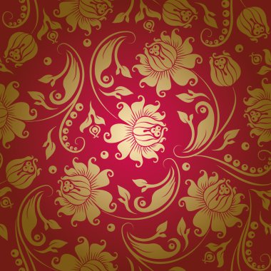 Seamless floral pattern clipart