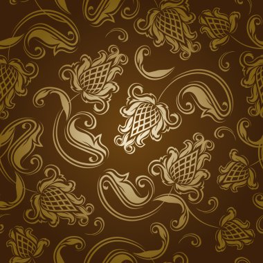 Seamless floral pattern clipart