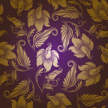 Seamless floral pattern clipart