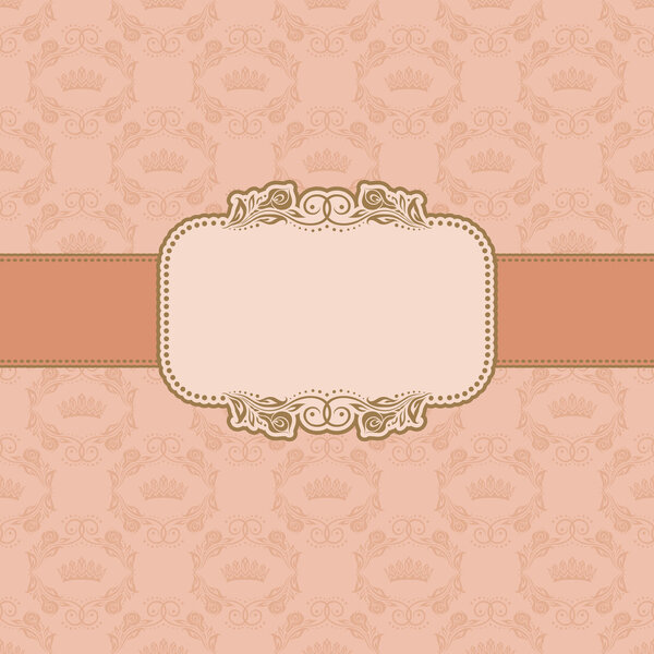 Template frame design for greeting card .
