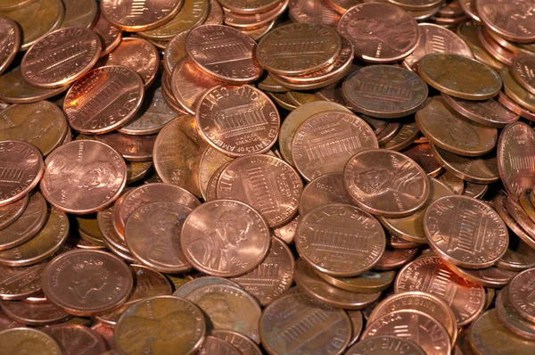 stock image Pile of US coins