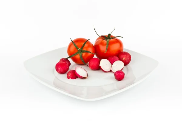 Tomatoes and radish. — Stock Photo, Image