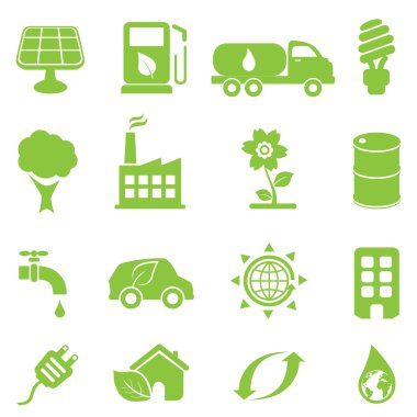 Ecology icon set clipart