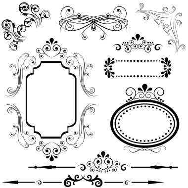 Border and frame designs clipart