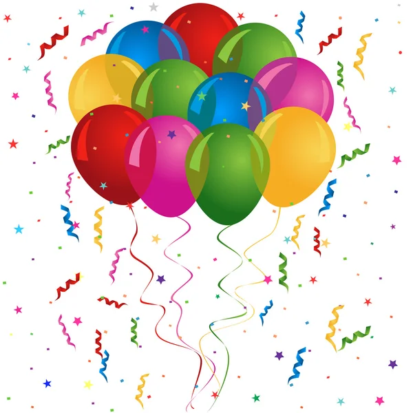 Повітряні кулі на день народження або вечірку — стоковий вектор