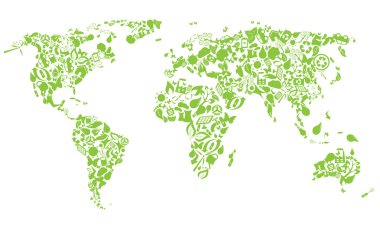 Eko simgeler Dünya Haritası