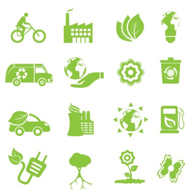 Ecology and environment icons clipart