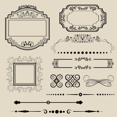 Ornamental borders and frames clipart