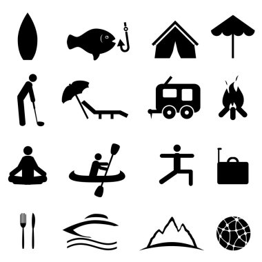 Sports and recreation icons clipart