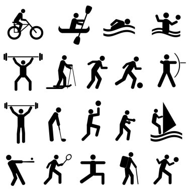 Sports silhouettes clipart