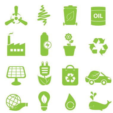 Eco icon set clipart