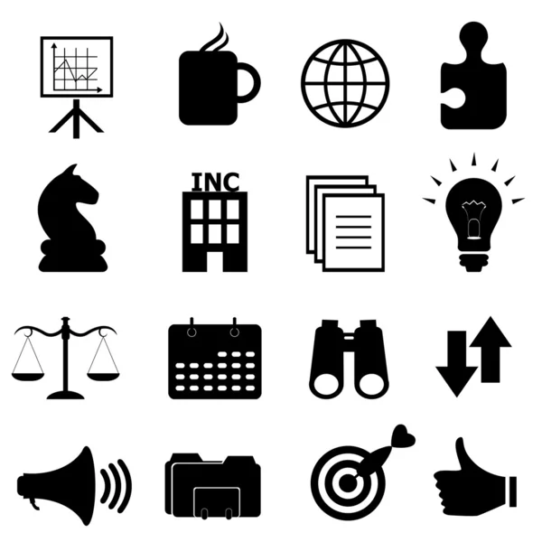Business objects icon set — Stock Vector