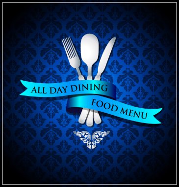 Vector restaurant menu cover design clipart