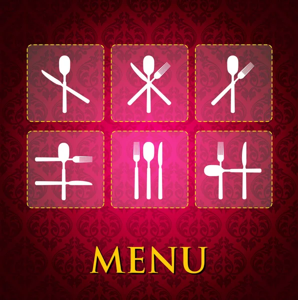 Vektor étterem menü borító design — Stock Vector