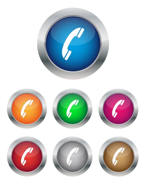 Phone support buttons — Stock Vector