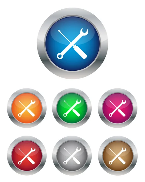 Settings buttons — Stock Vector