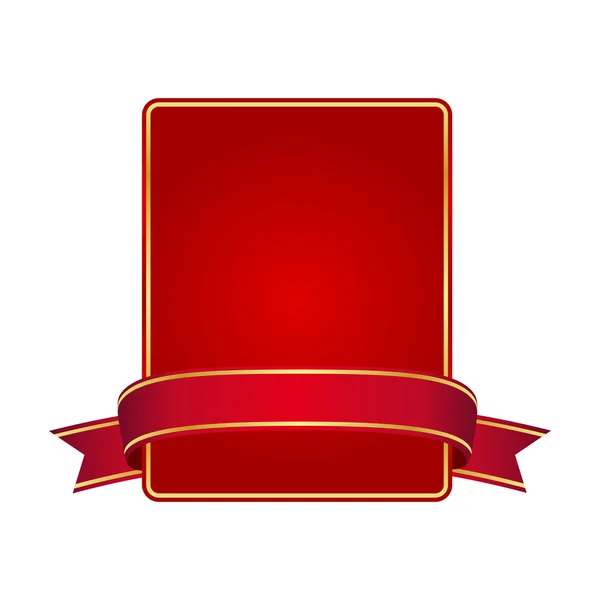 Cadre rouge avec bannière — Image vectorielle